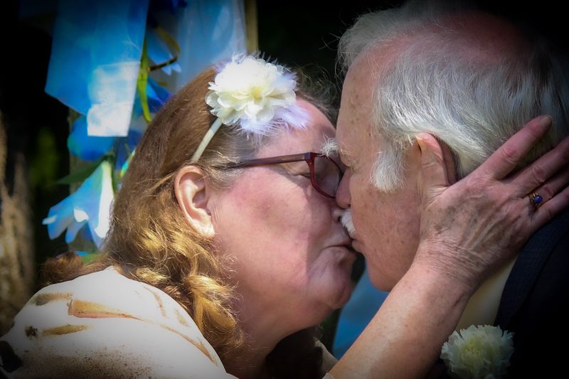 Harrison 50th anniversary — the kiss