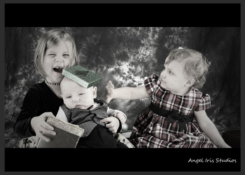 Christmas 2014 — giggles in black and white (as Angel Iris)