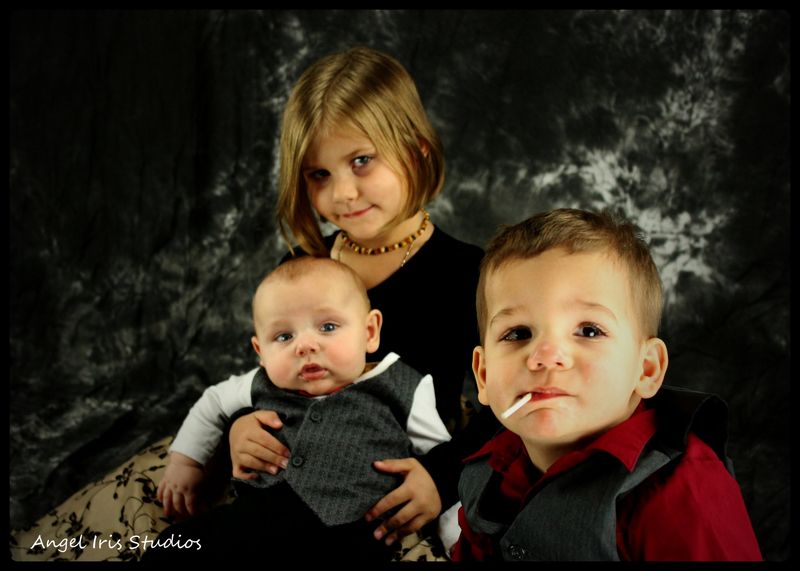 Christmas 2014 — the three kids (as Angel Iris)